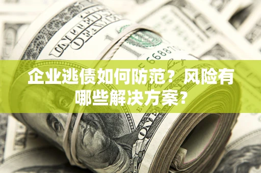 北京企业逃债如何防范？风险有哪些解决方案？