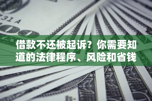北京借款不还被起诉？你需要知道的法律程序、风险和省钱技巧